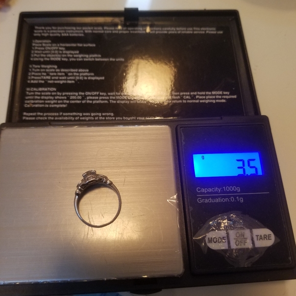 Super sale! Antique Platinum art deco European old mined diamond engagement ring - Picture 13 of 16